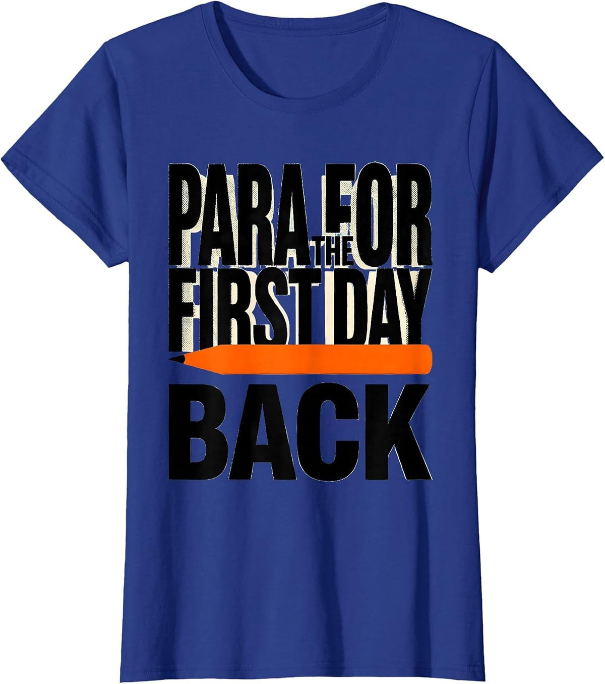 Women's Para For The First Day Back Brutalist Graphic T-Shirt - Royal Blue