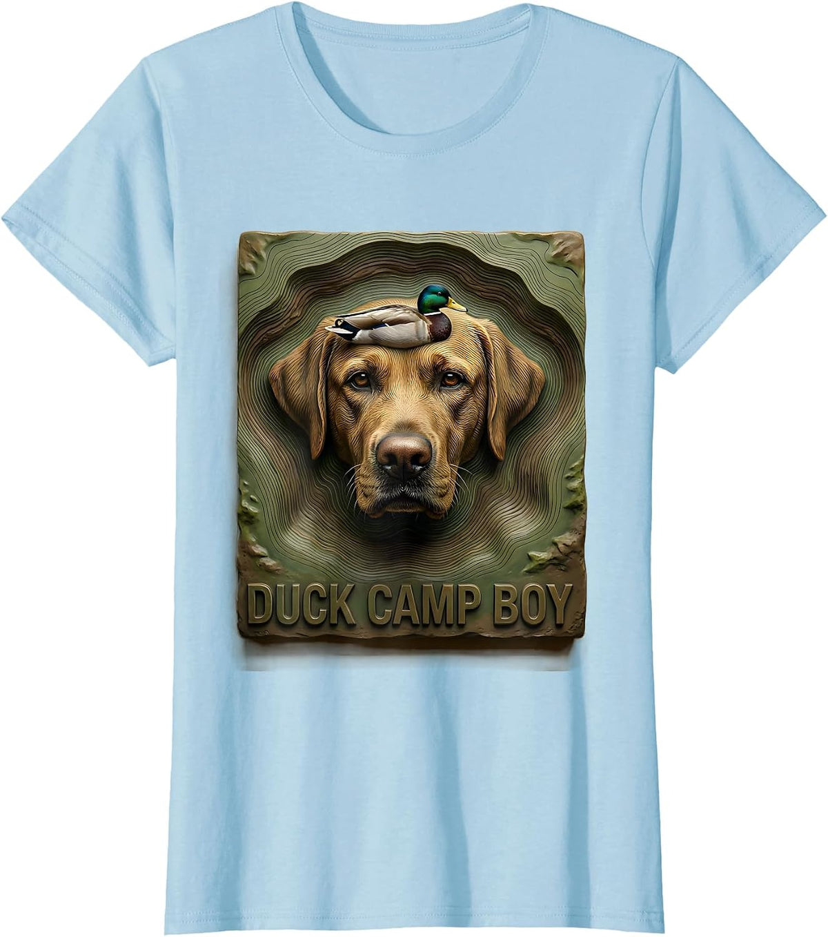 Duck Camp Boy Vintage Labrador Hunting Dog Rural Heritage T-Shirt - Baby Blue