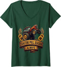 Women's Tractor Pull Season Always Redneck Design V-Neck T-Shirt - Dark Green