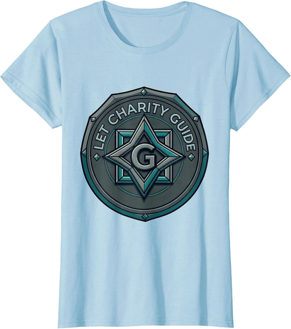 Let Charity Guide Freemason Square and Compass Masonic Pride T-Shirt - Baby Blue