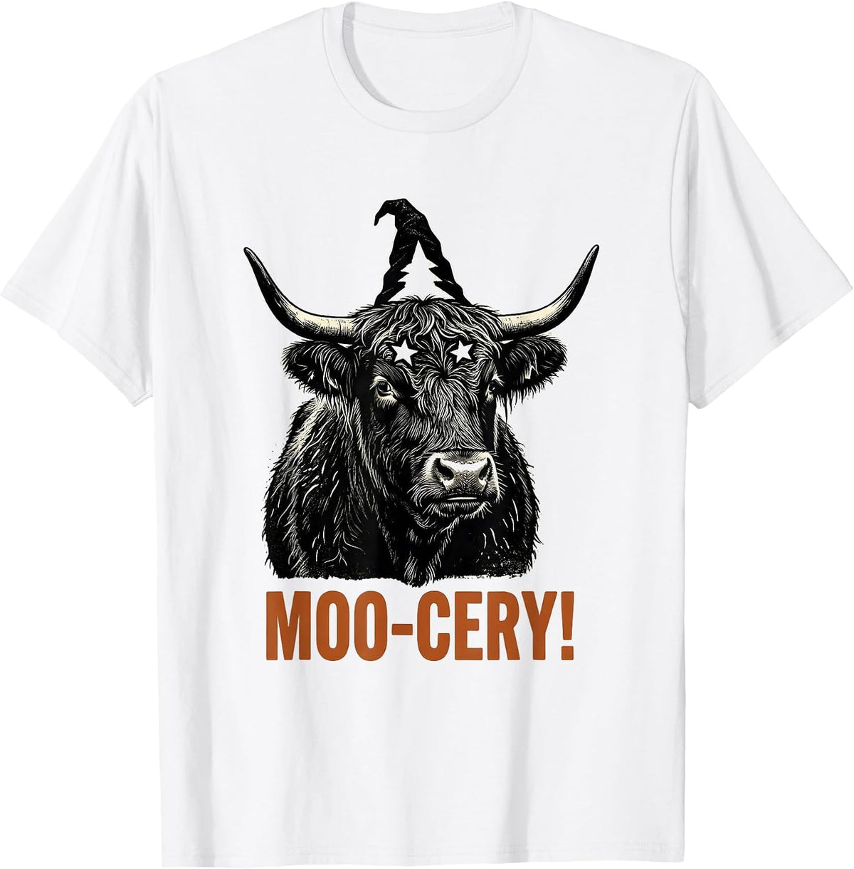 Men's Moo-cery! Funny Highland Cow Halloween Costume Humor T-Shirt - White