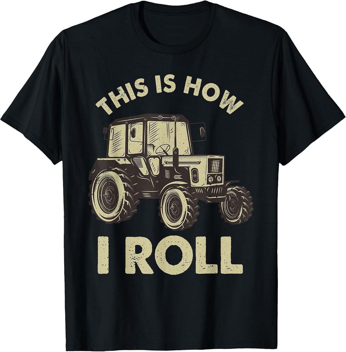 Cool Farming Tractor Art for Men Women Tractor Lover Farmer T-Shirt - Black