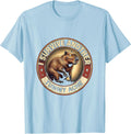 Men's I Survive Another Tummy Ache Funny Capybara Meme Humor T-Shirt - Baby Blue