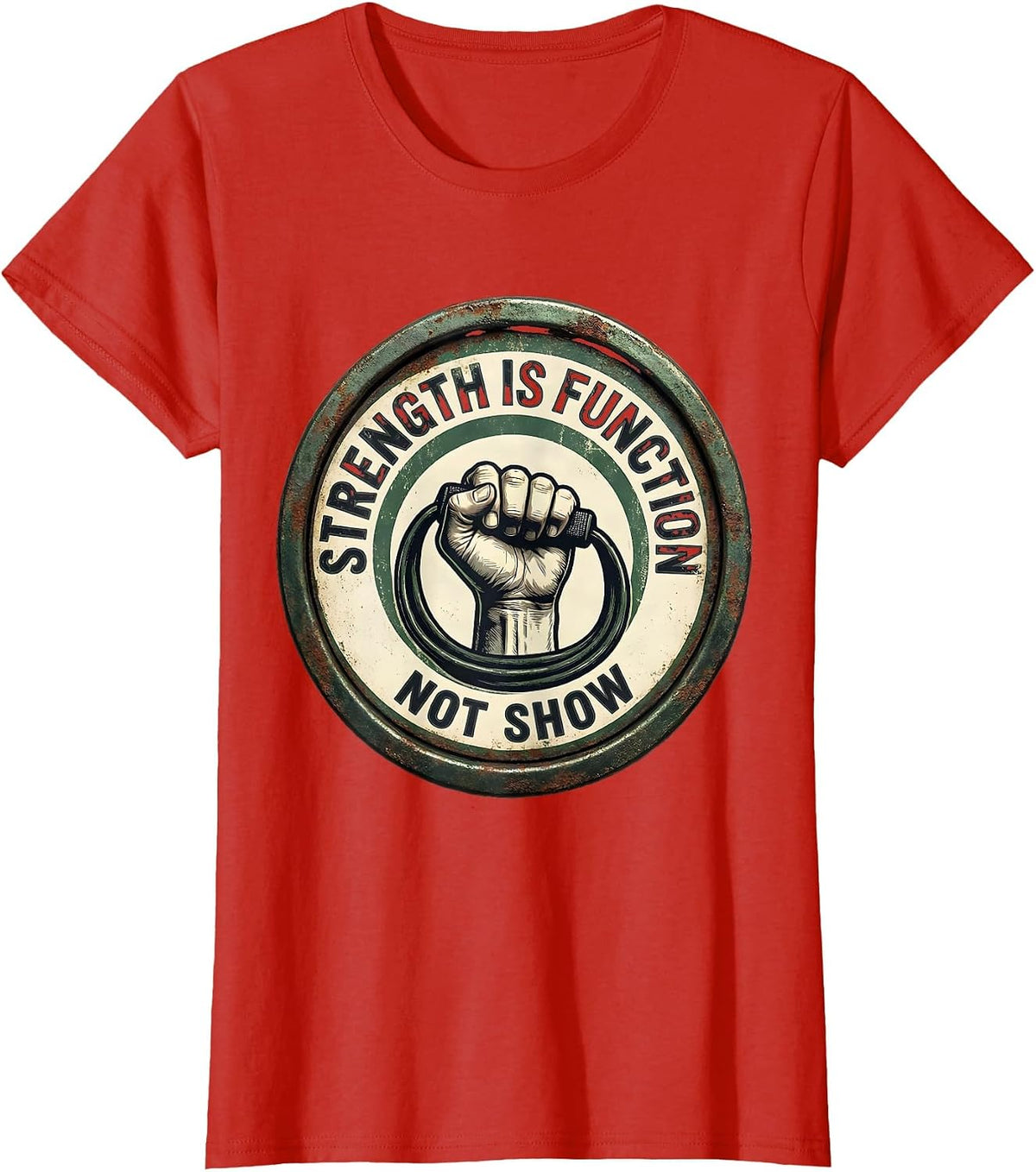 Strength Is Function, Not Show Vintage Physical Therapy T-Shirt - Red