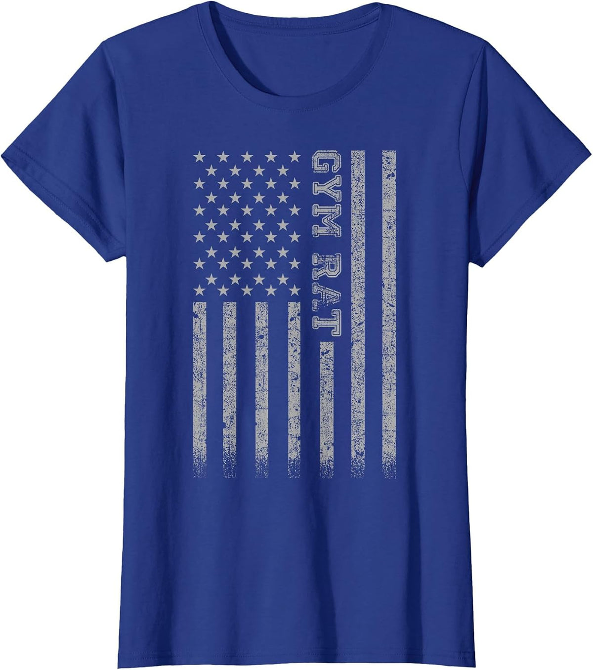 Gym Rat American Flag T-Shirt - Royal Blue