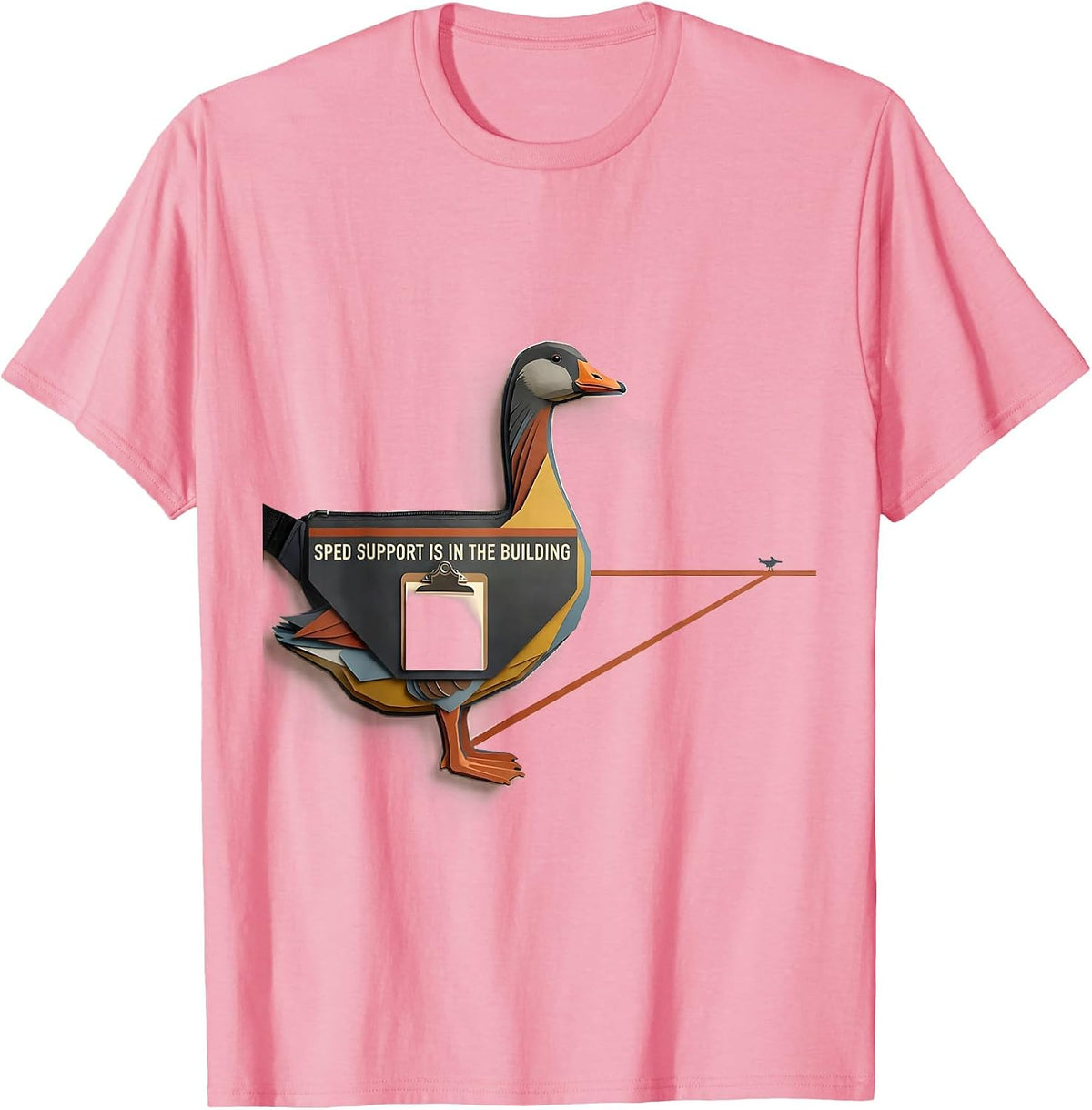 Men's SPED Support Is In The Building Funny Special Education T-Shirt - Pink