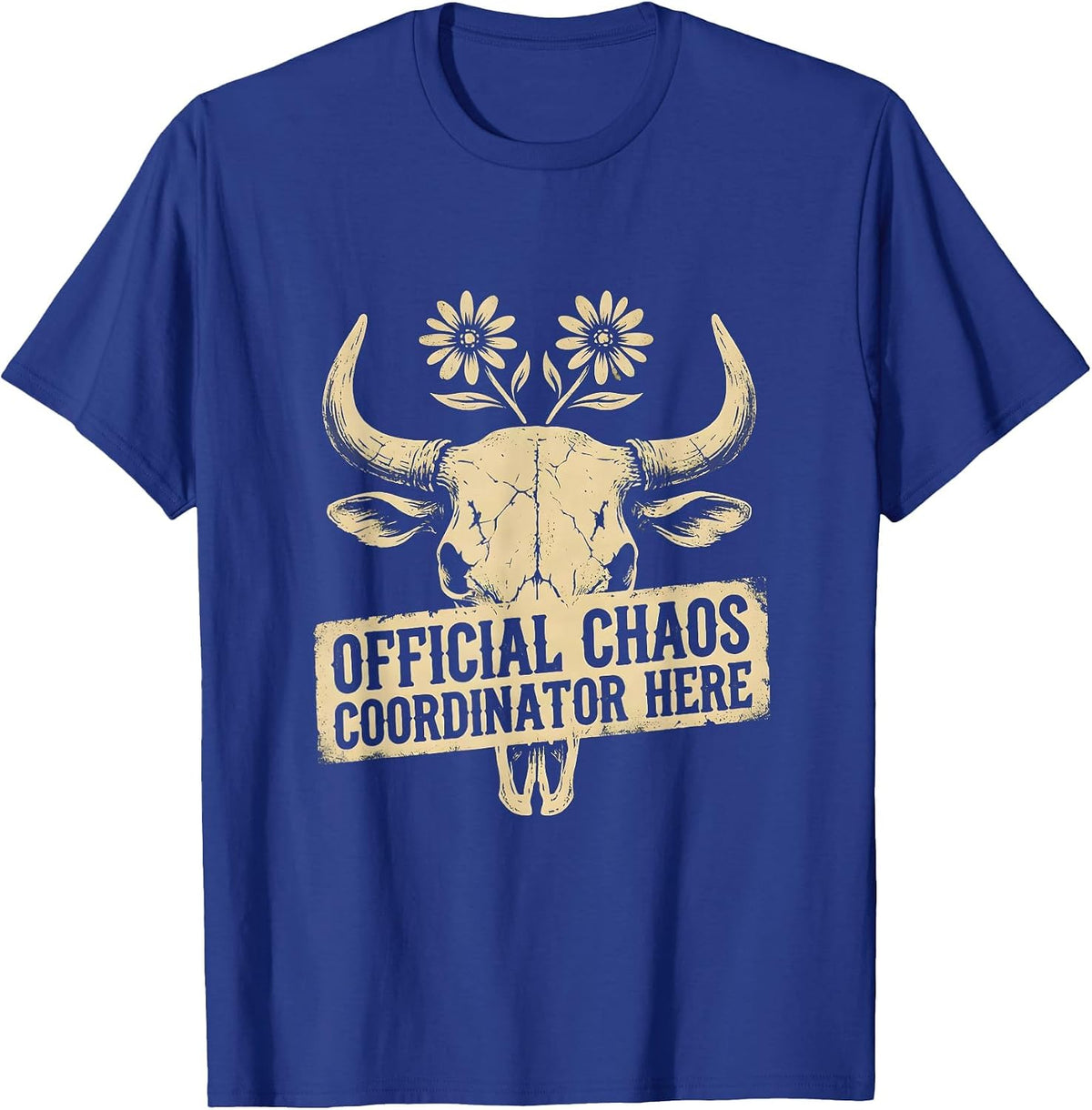 Men's Official Chaos Coordinator Funny Humor Design T-Shirt - Royal Blue