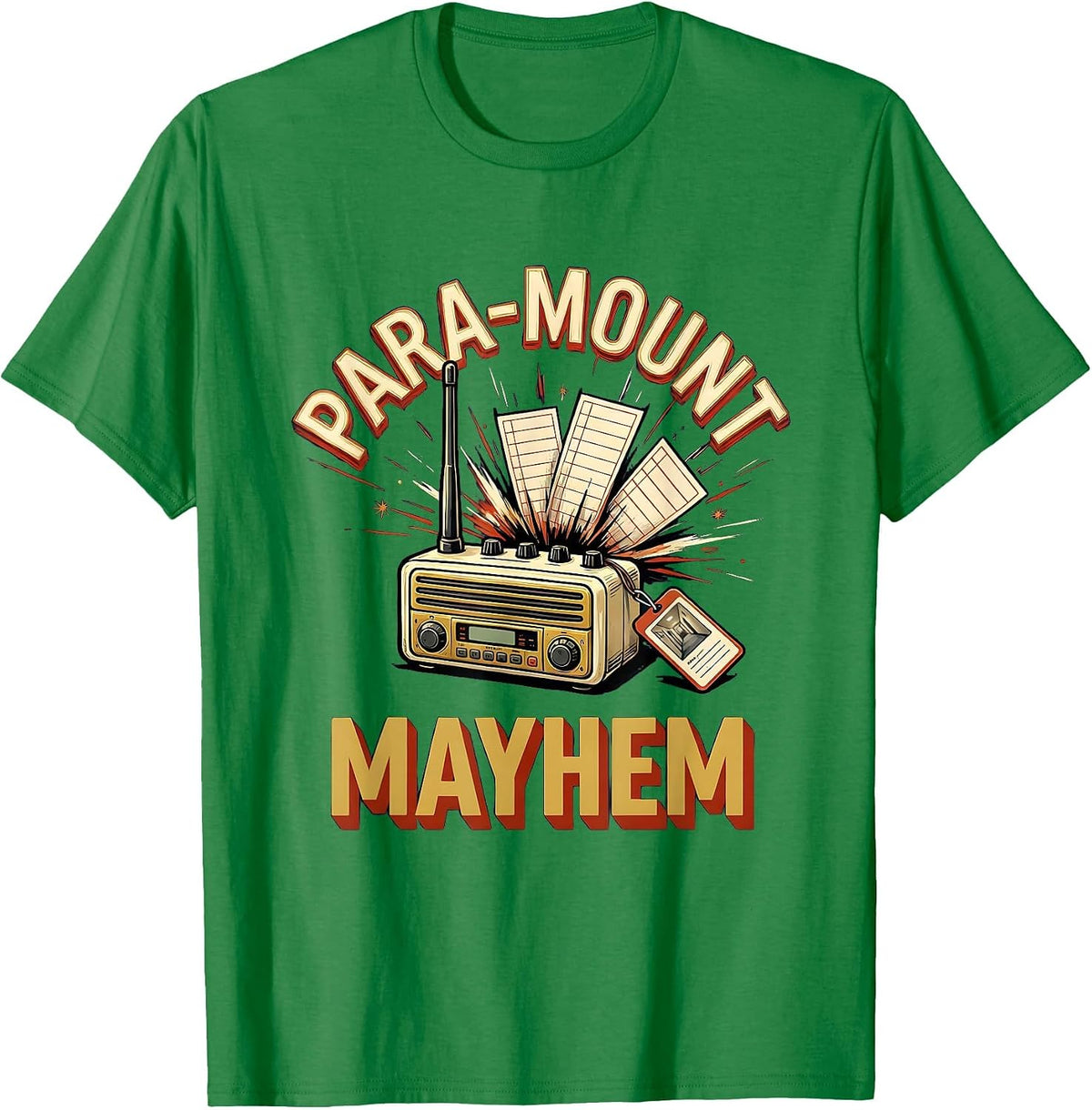Para-Mount Mayhem Funny Paraprofessional Paraeducator T-Shirt, Men, Kelly Green, XX-Large - As Pictured