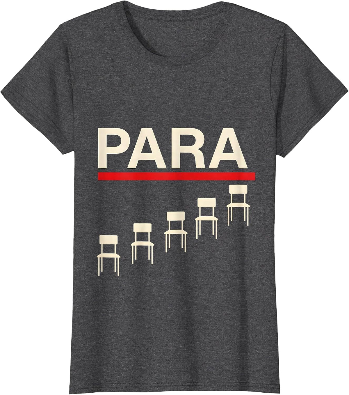 Women's Para Funny Paraprofessional Paraeducator Teacher T-Shirt - Dark Heather Grey