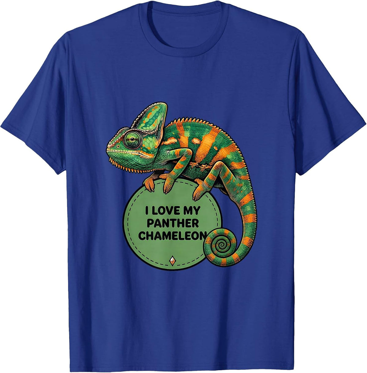 Men's I Love My Panther Chameleon Reptile Lover Herpetology Hobby T-Shirt - Royal Blue