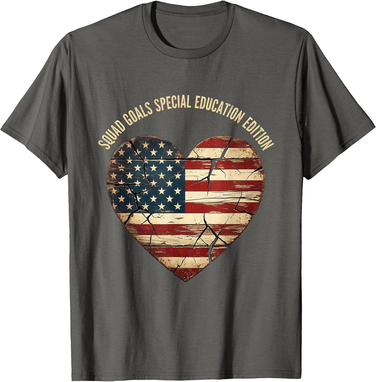 Men's Squad Goals Special Education Edition Teacher Design T-Shirt - Asphalt Grey