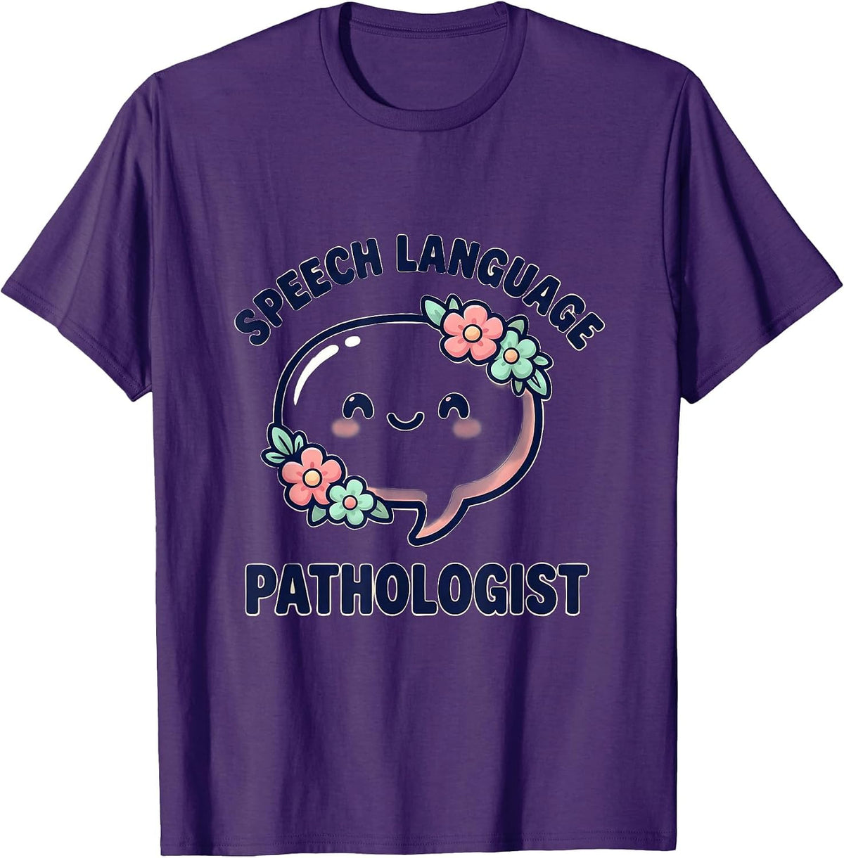 Men's Speech Language Pathologist Cute Kawaii SLP Gift T-Shirt - Purple