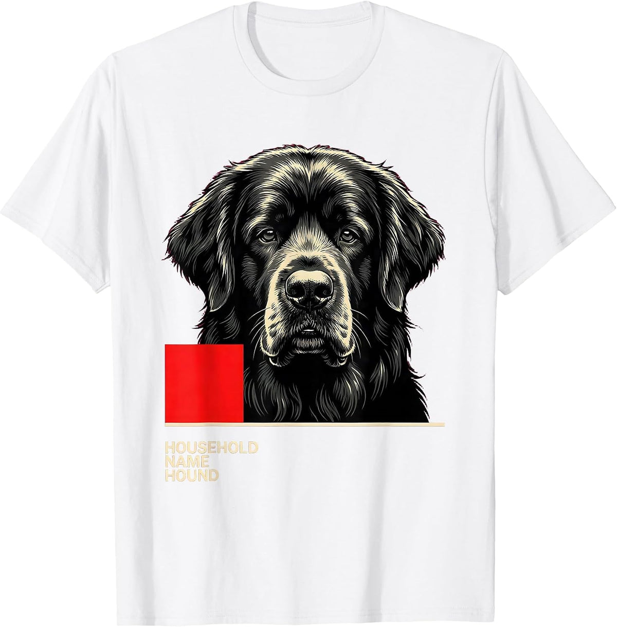 Men's Household Name Hound Funny Dog Owner Meme Humor T-Shirt - White