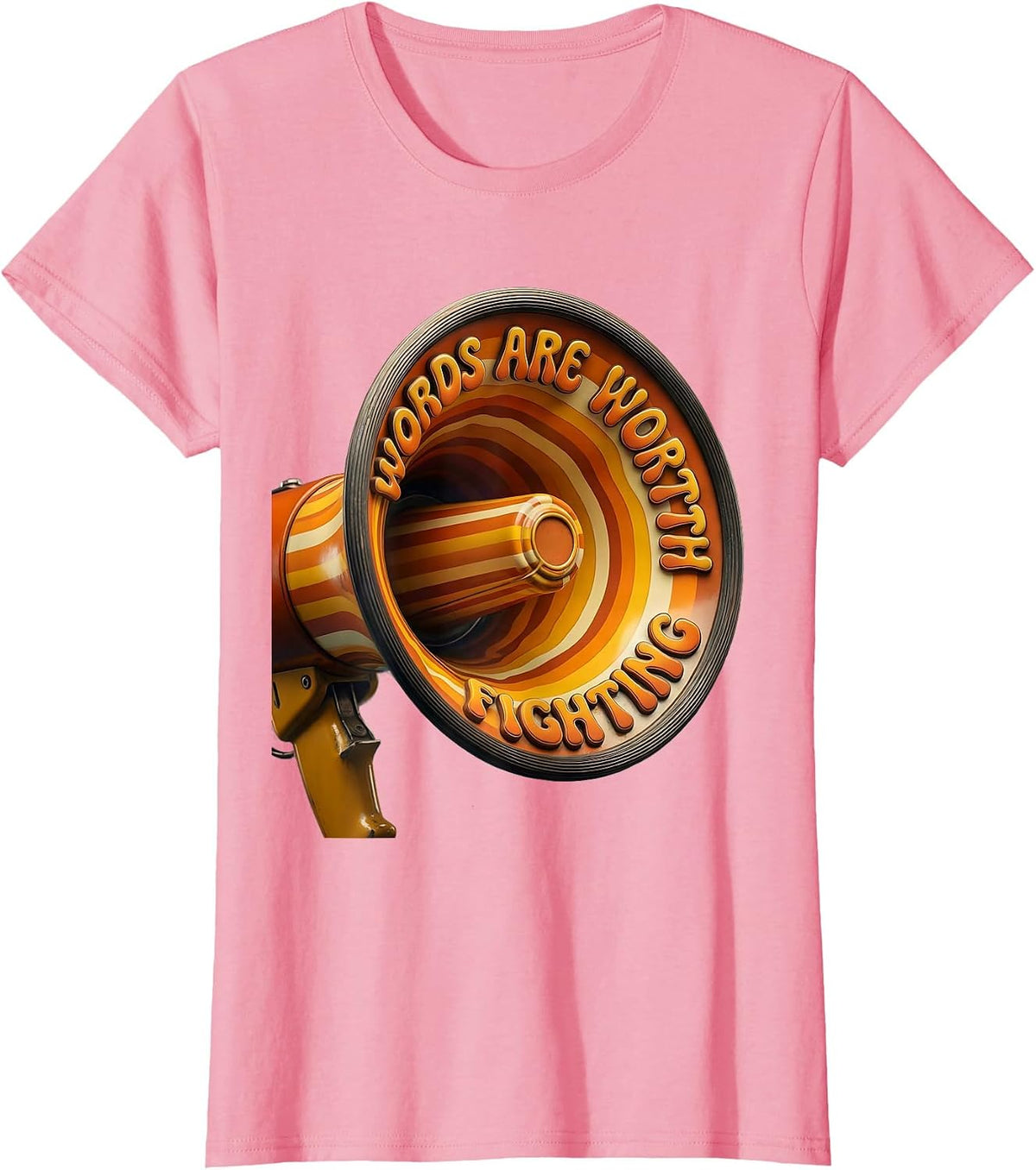 Women's Words Are Worth Fighting Speech Therapy Design T-Shirt - Pink