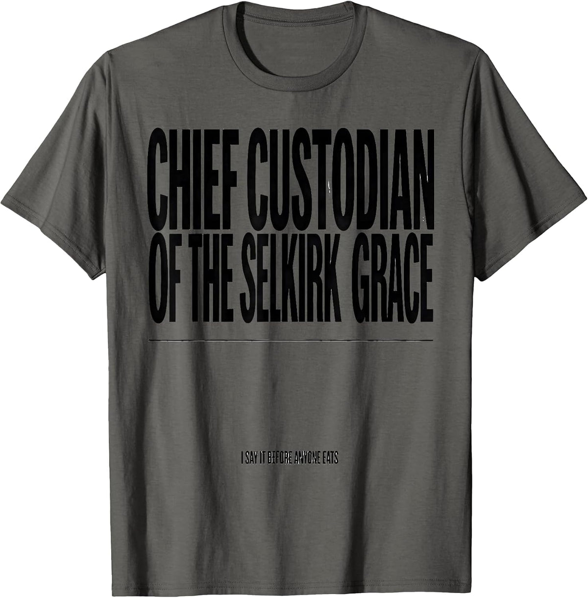 Men's Chief Custodian Of The Selkirk Grace Burns Supper Club T-Shirt - Asphalt Grey