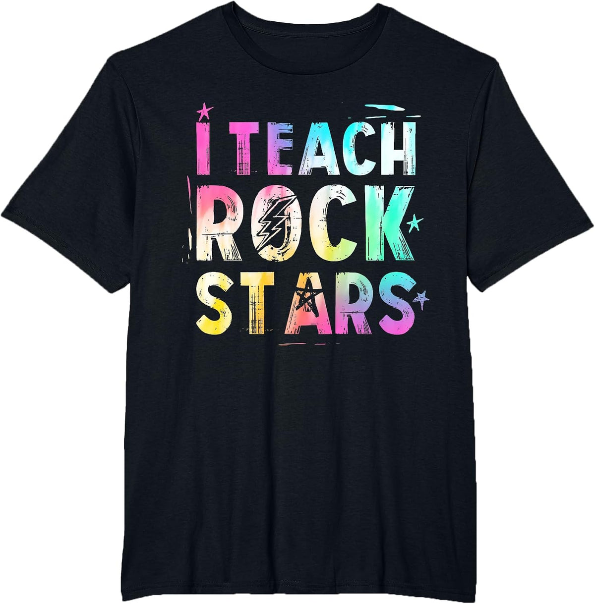 I Teach Rockstars Music Teacher Back to School Men Women T-Shirt - Black