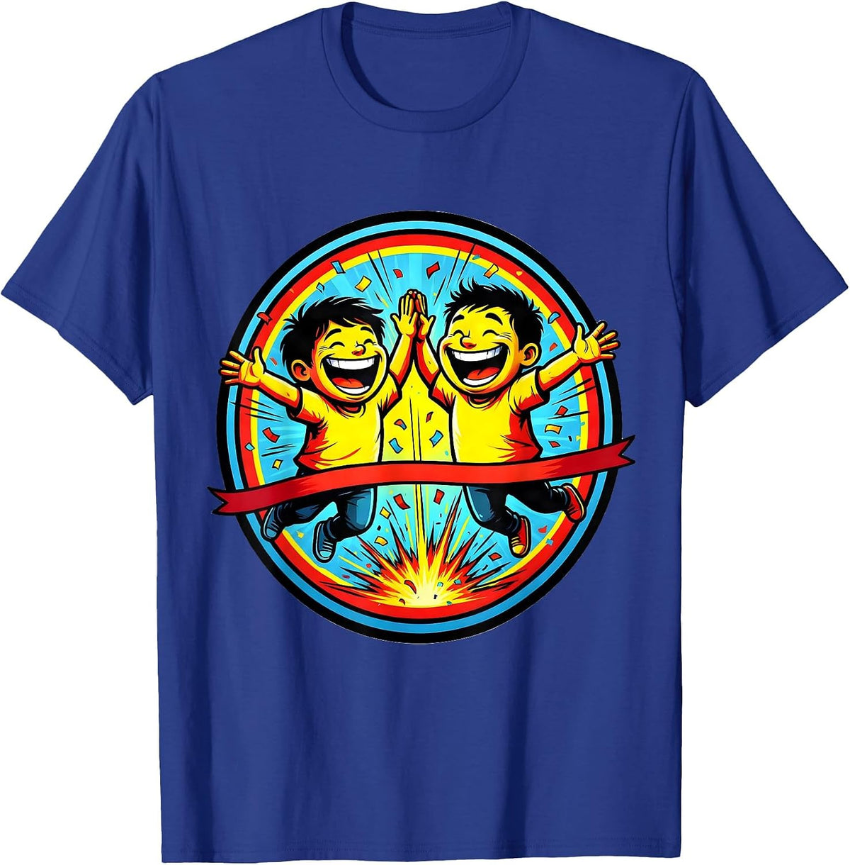Special Education High Five Finish Line Celebration T-Shirt - Royal Blue