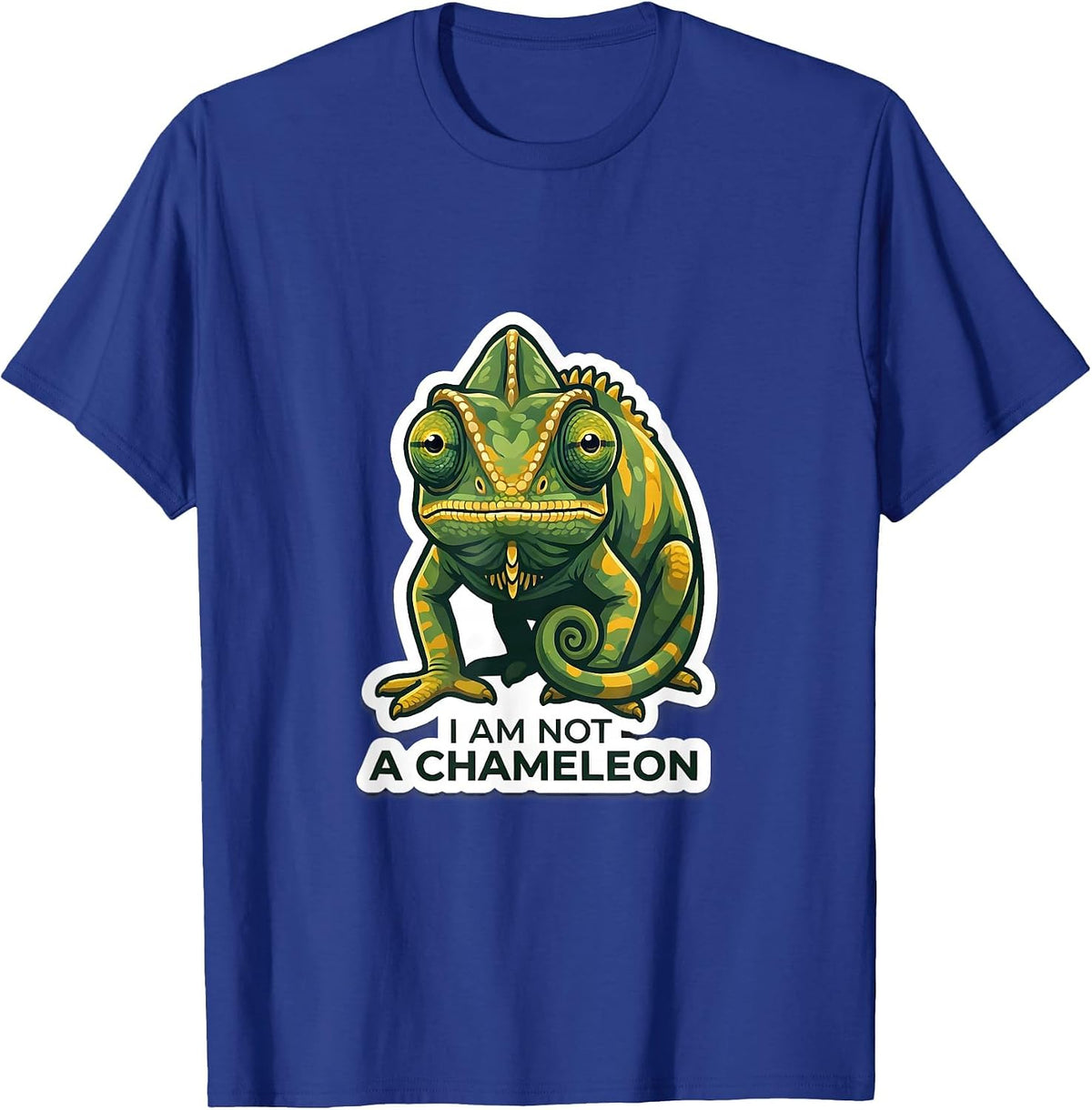 I Am Not A Chameleon Funny Reptile Lover Costume Pet Humor T-Shirt - Royal Blue