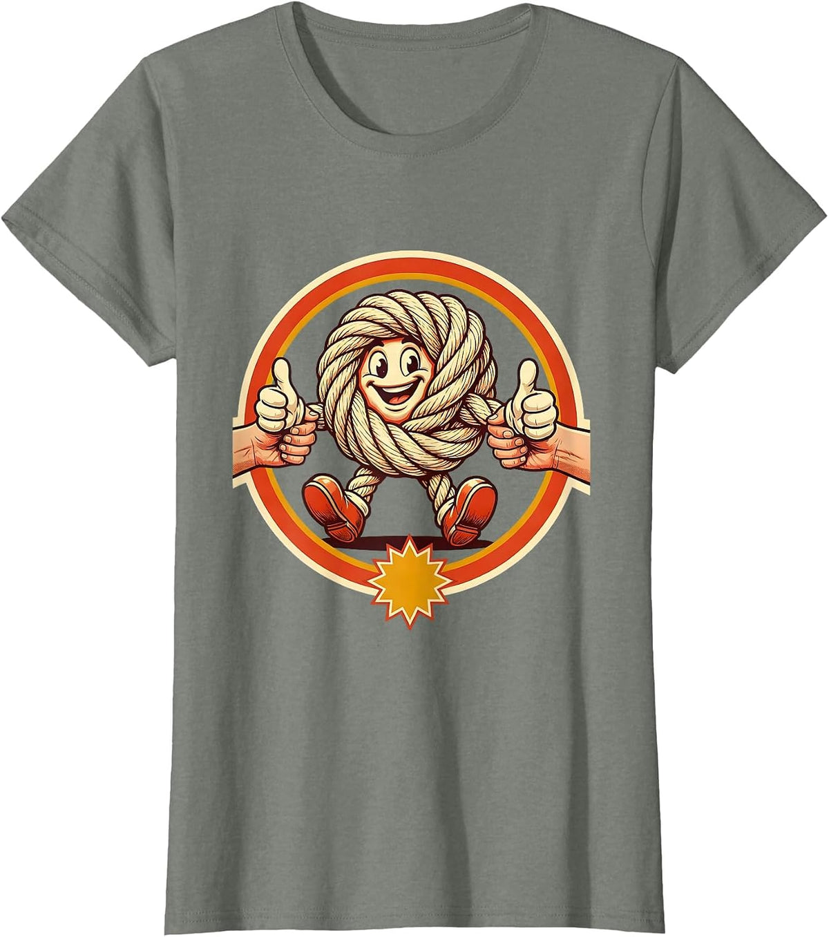 Social Worker Untangling Knot Graphic Design T-Shirt - Olive Heather