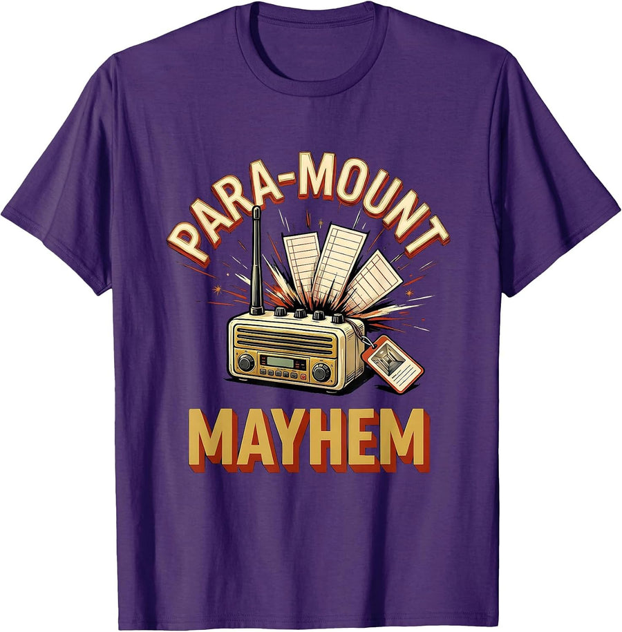 Para-Mount Mayhem Funny Paraprofessional Paraeducator T-Shirt, Men, Purple, XX-Large - As Pictured