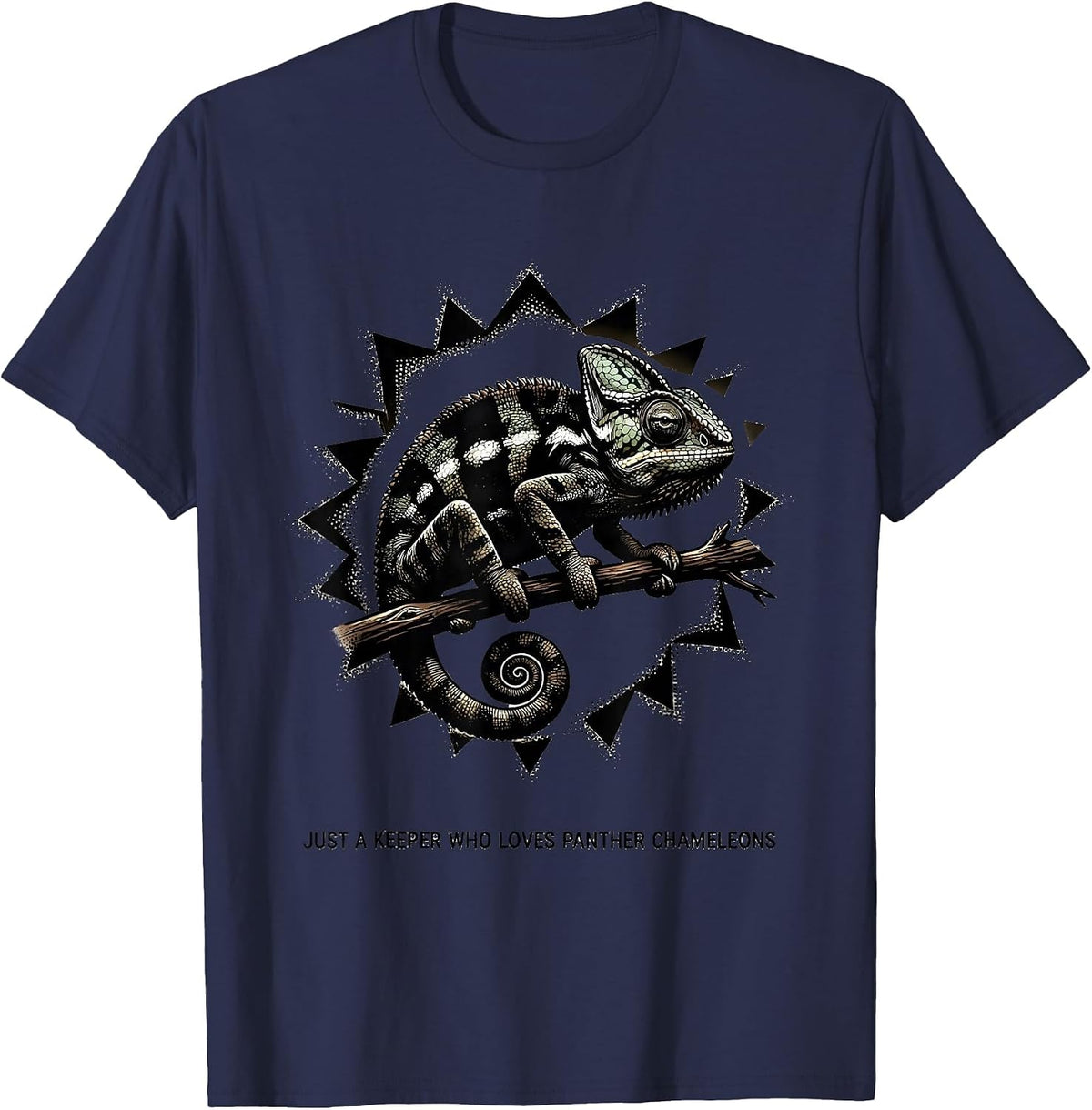 Just A Keeper Who Loves Panther Chameleons Reptile Humor T-Shirt - Navy Blue