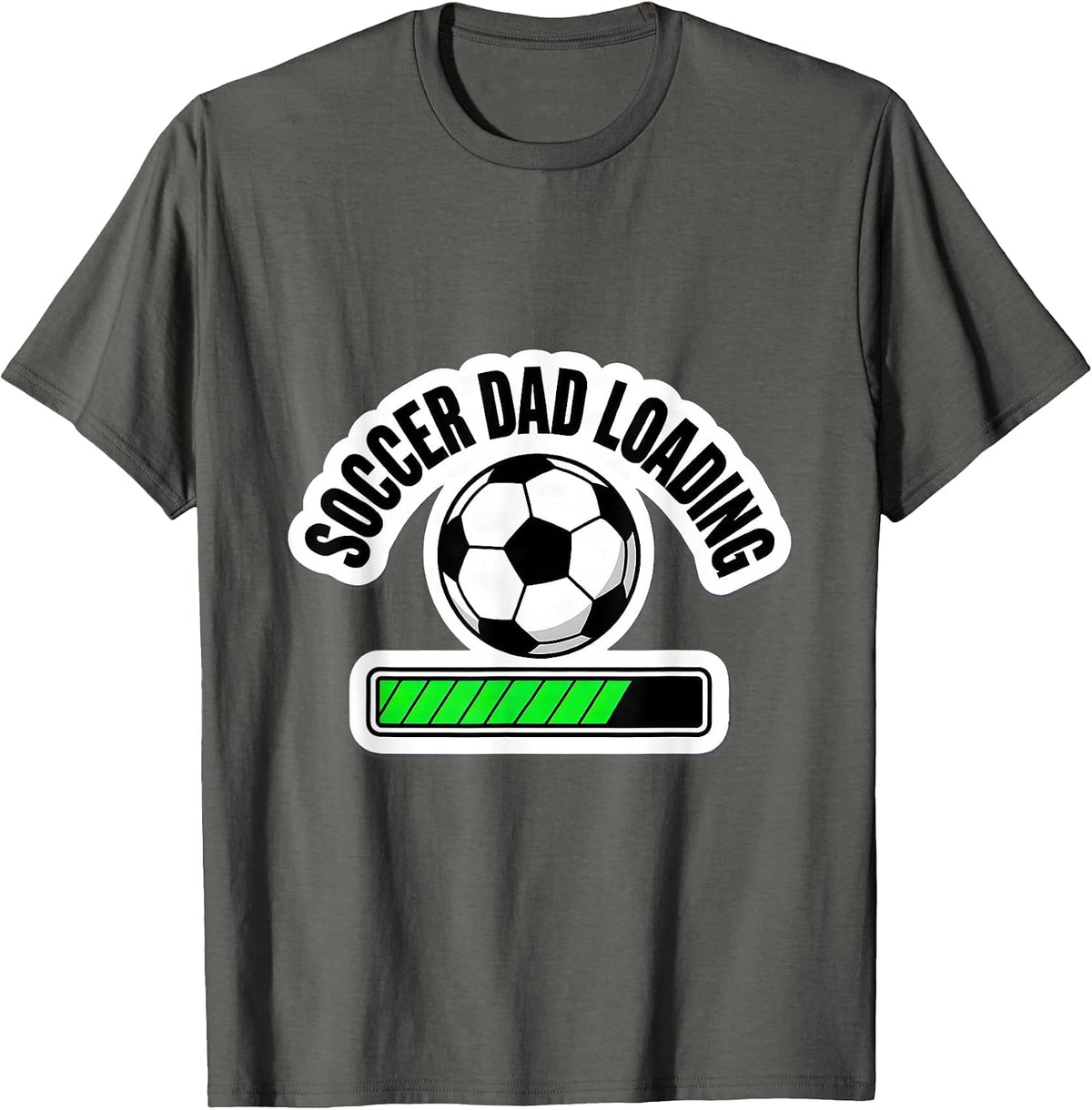 Men's Soccer Dad Loading Funny Sports Parent Design T-Shirt - Asphalt Grey