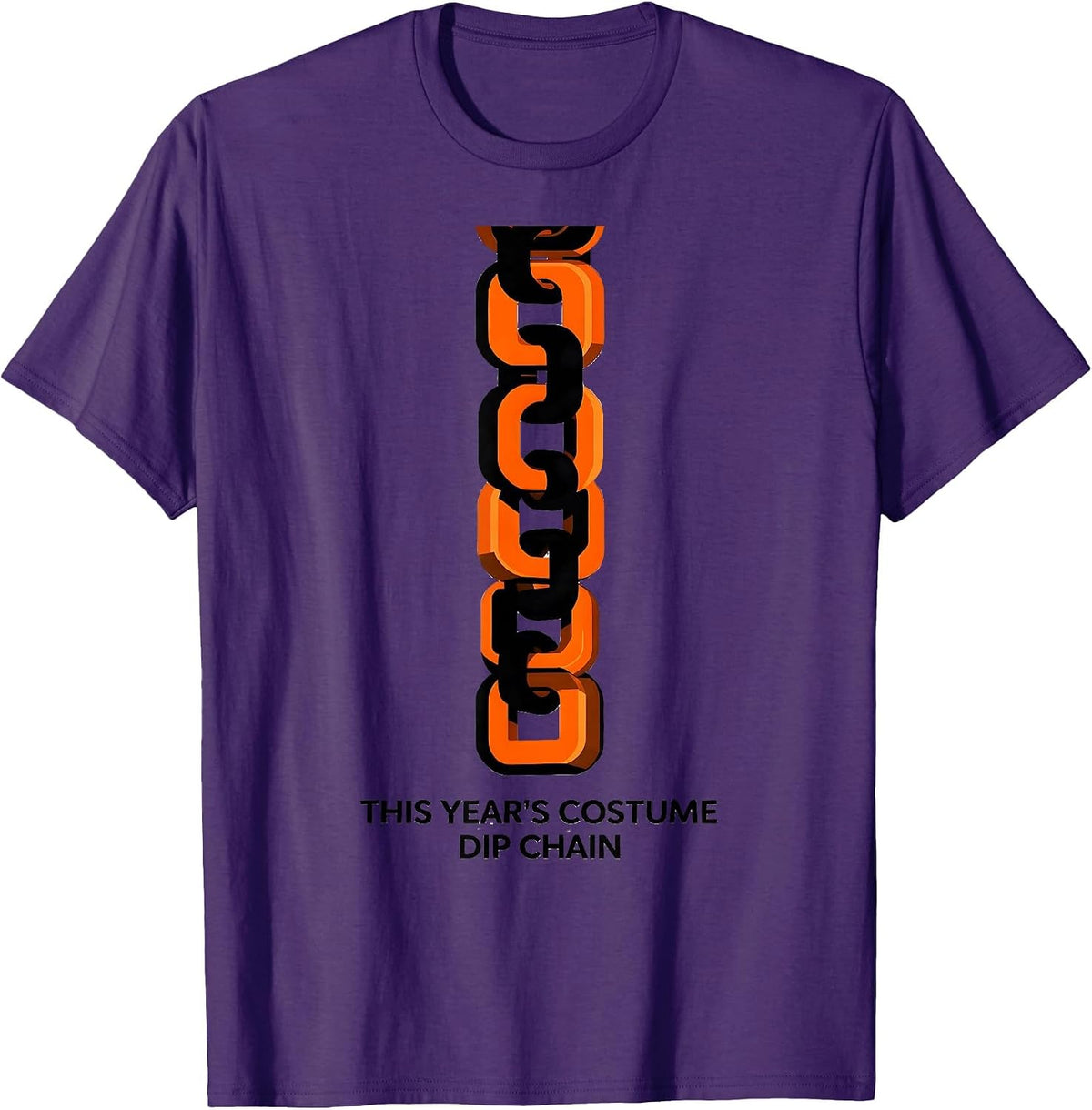 Men's This Year's Costume Dip Chain Funny Gym Workout Halloween T-Shirt - Purple