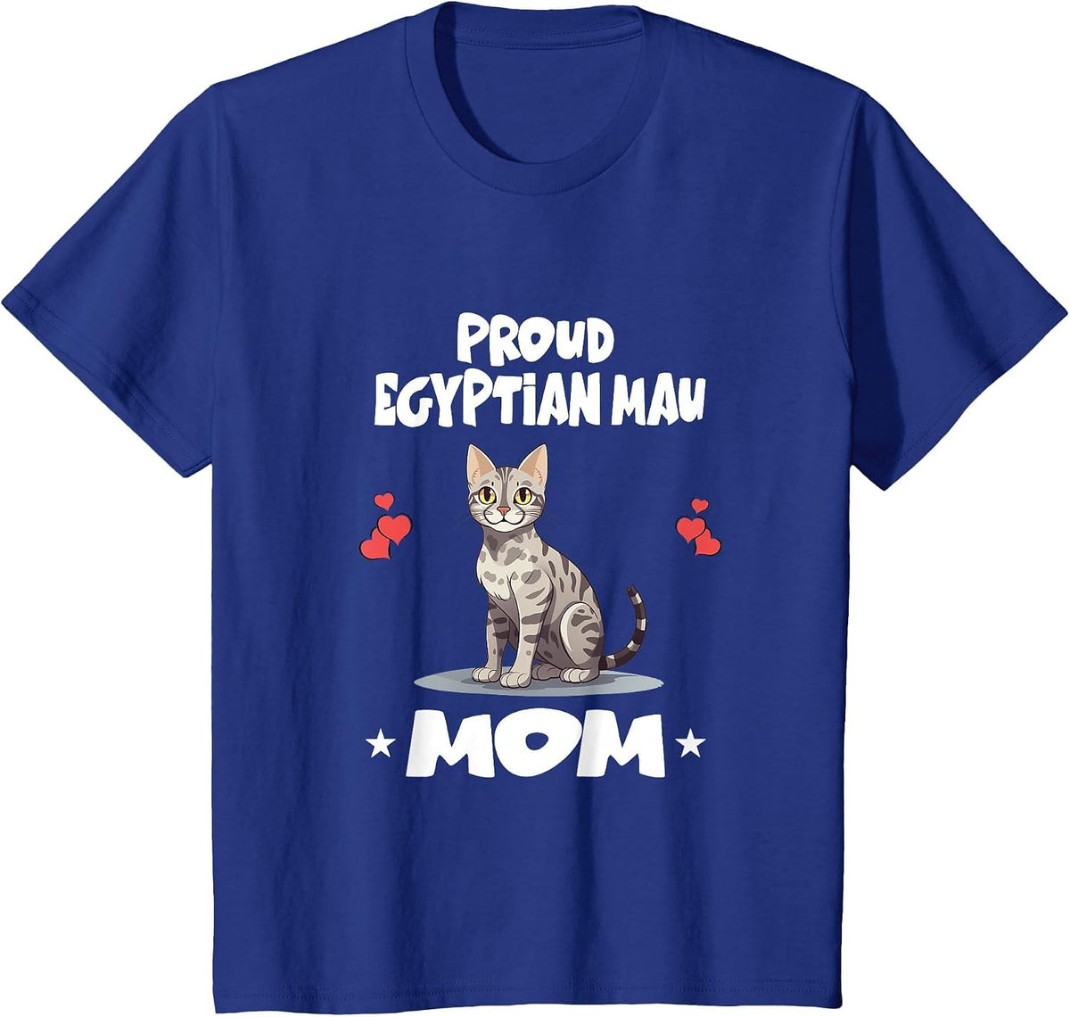 Proud Egyptian Mau Cat Mom T-Shirt - Royal Blue