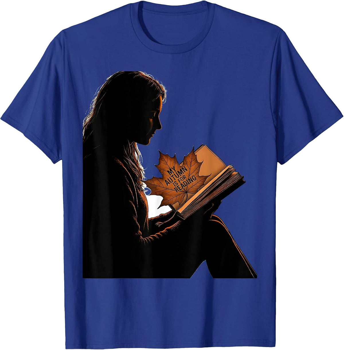 Men's My Autumn Is For Reading Wholesome Teacher Book Lover Fall T-Shirt - Royal Blue