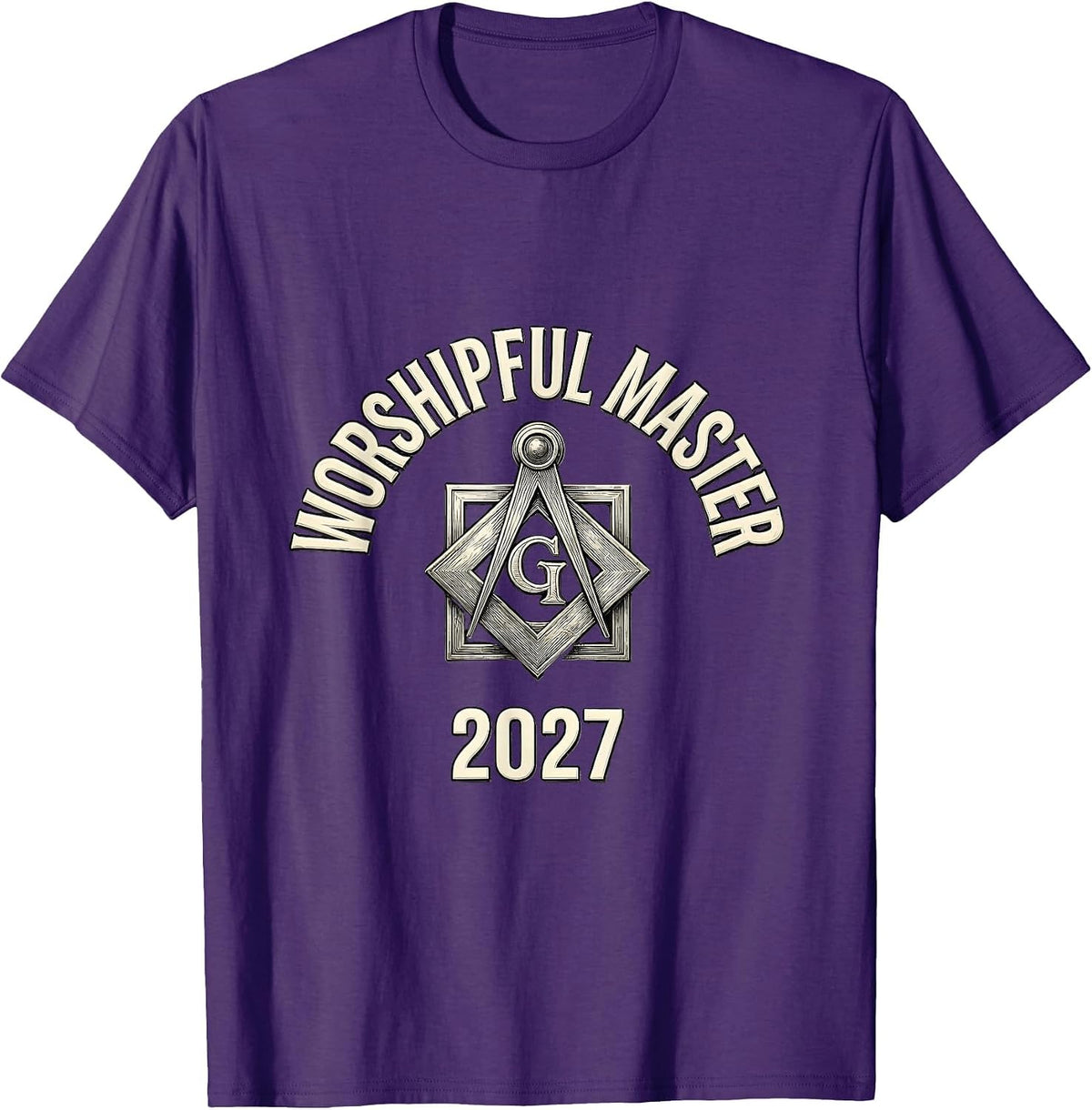 Worshipful Master 2027 Masonic Installation Freemason Gift T-Shirt - Purple