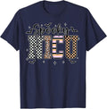 Spooky Nurse CNA NICU RN Halloween Leopard Checkered Nurse T-Shirt - Navy Blue