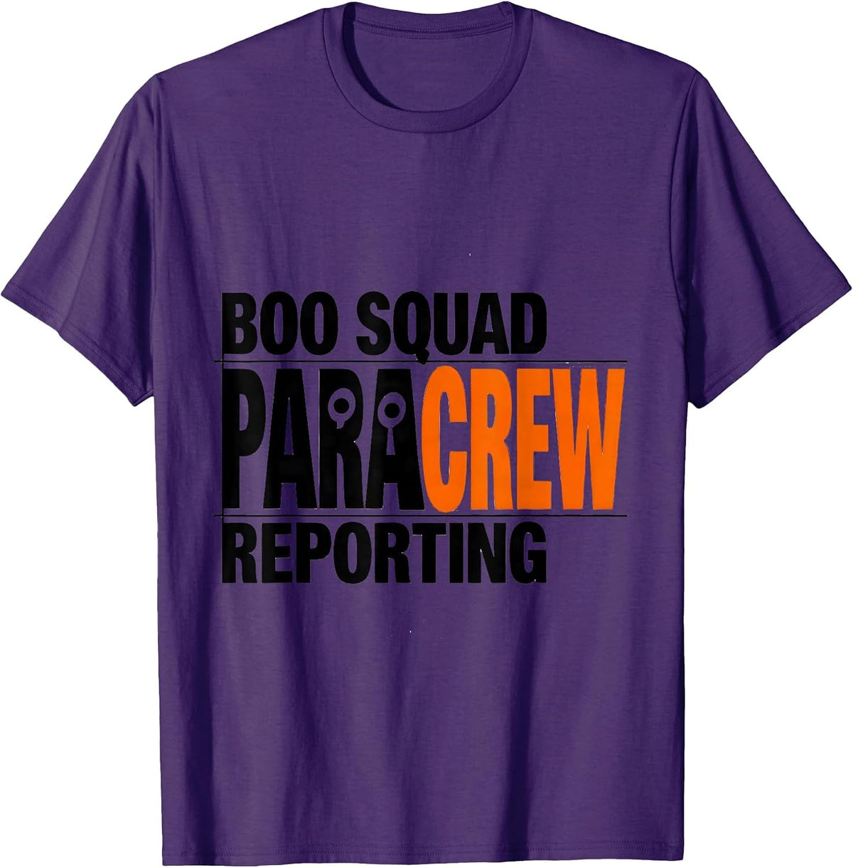 Boo Squad Para Crew Reporting SPED Paraprofessional T-Shirt - Purple