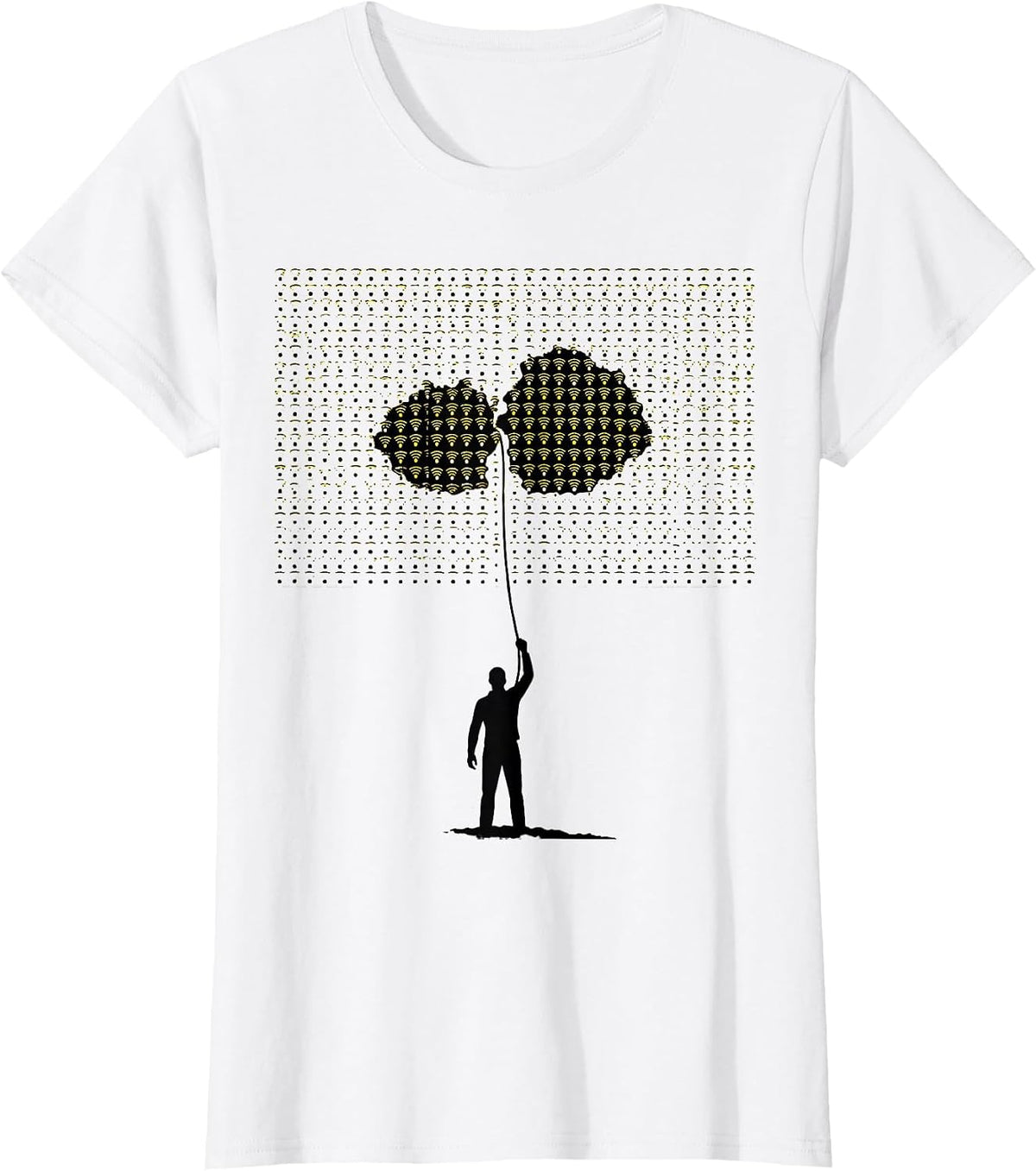Stencil Figure Para Humor School Support Staff Gift T-Shirt - White