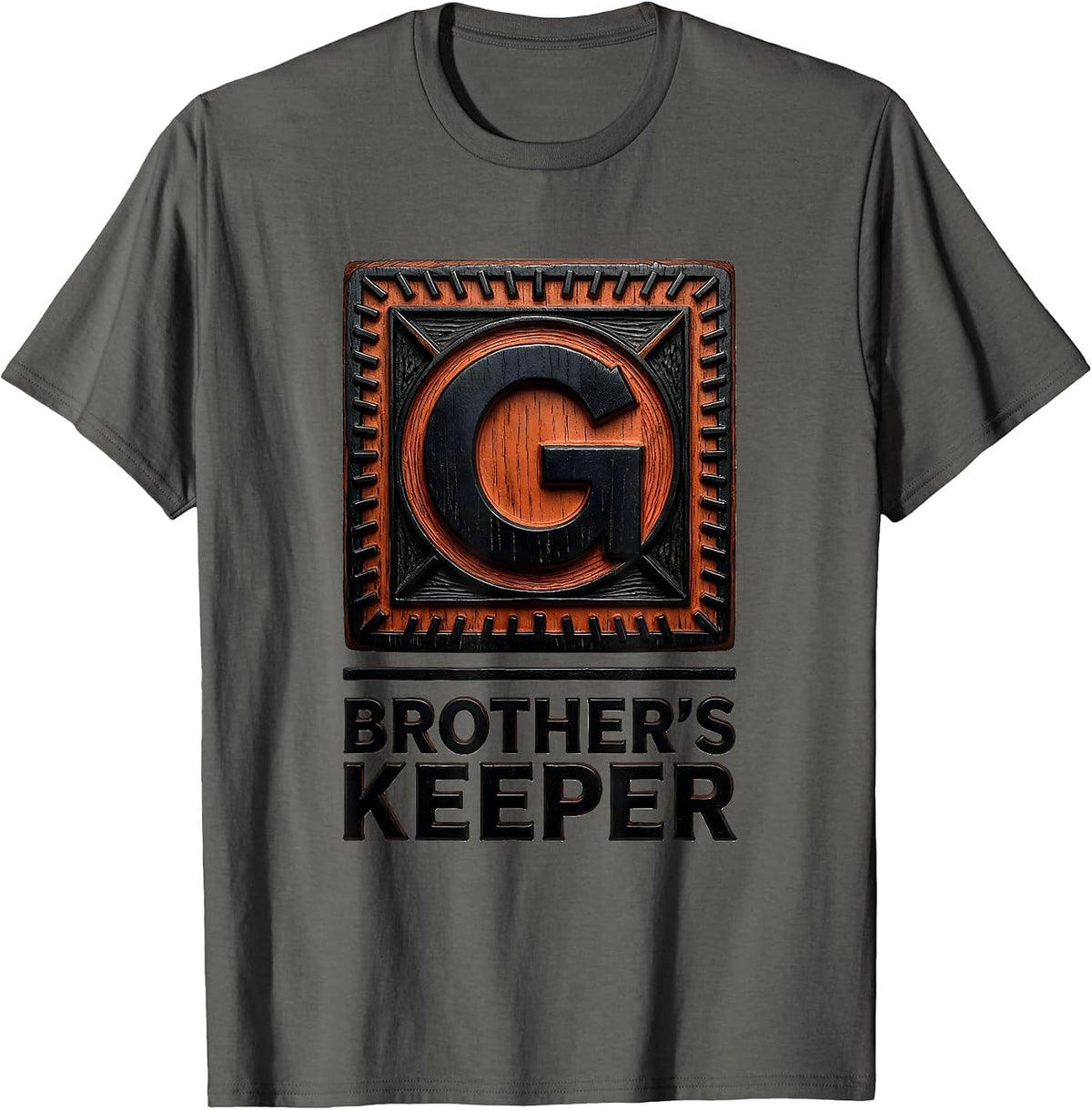 Brother's Keeper Masonic Square And Compass Freemason T-Shirt - Asphalt Grey