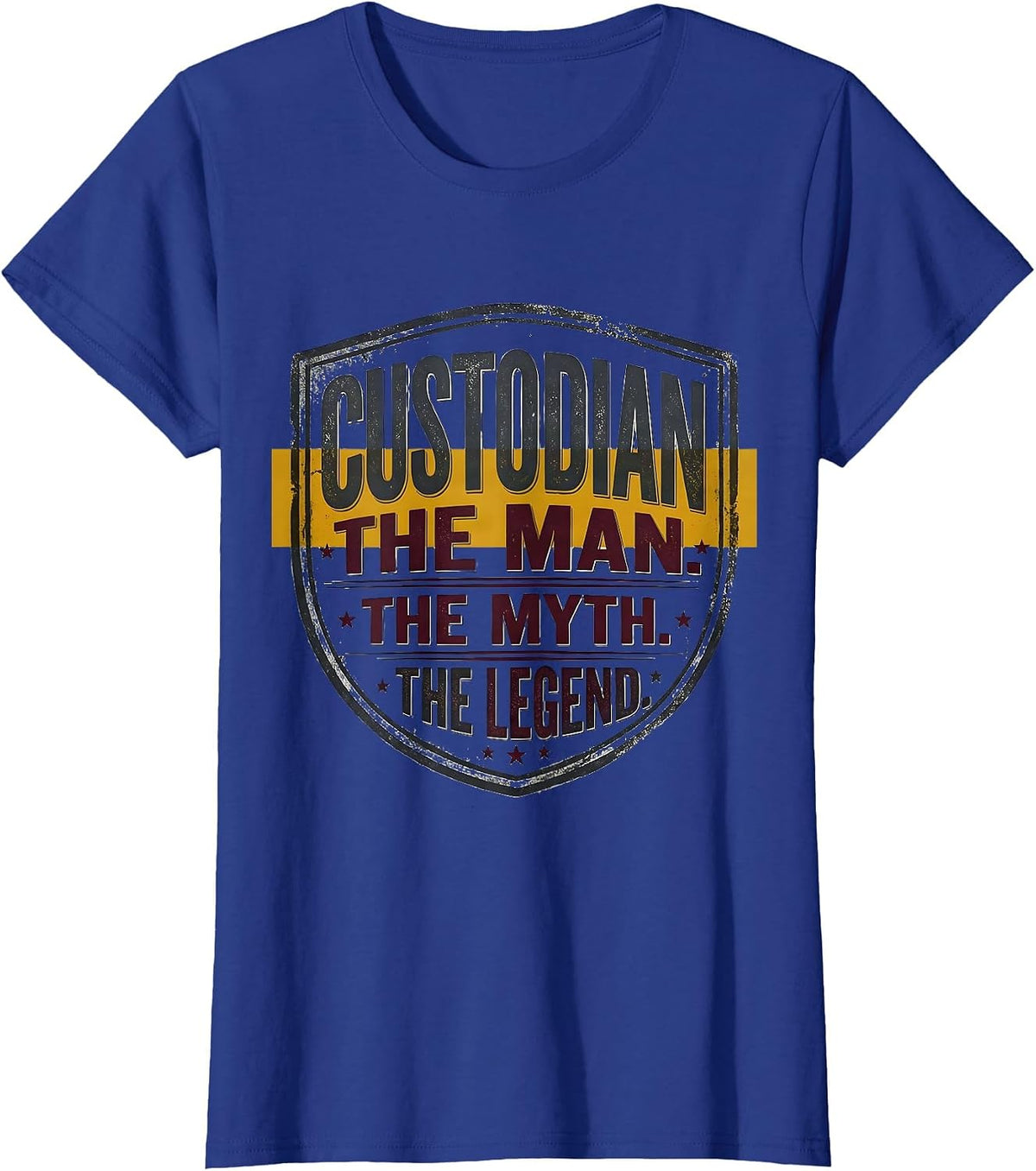 Women's CUSTODIAN. THE MAN. THE MYTH. THE LEGEND. Vintage T-Shirt - Royal Blue