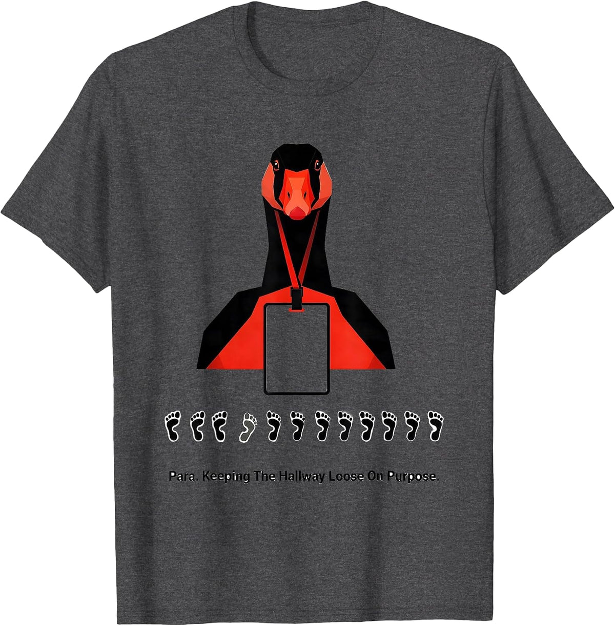 Men's Para. Keeping The Hallway Loose On Purpose Funny Para T-Shirt - Dark Heather Grey