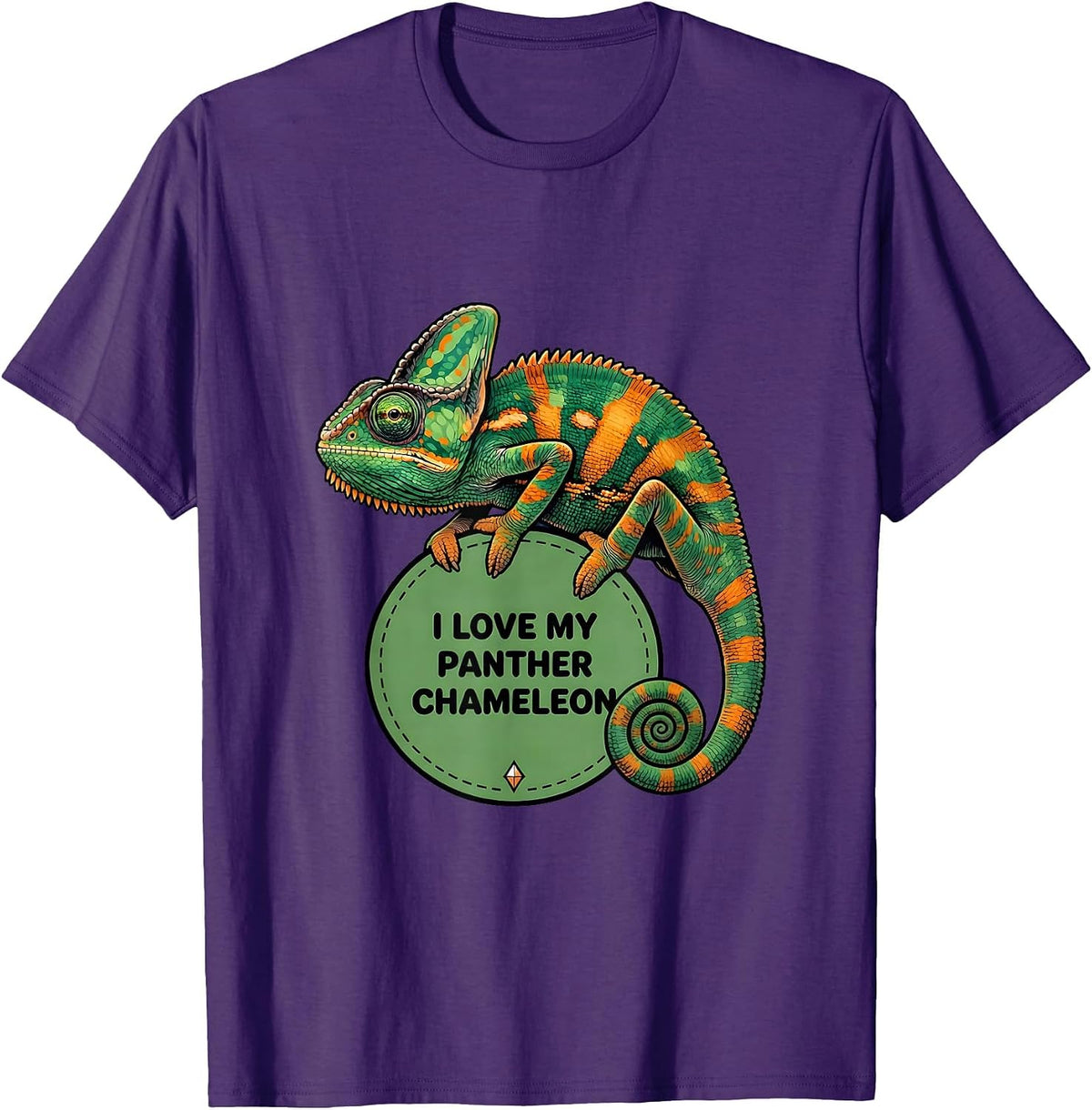 Men's I Love My Panther Chameleon Reptile Lover Herpetology Hobby T-Shirt - Purple