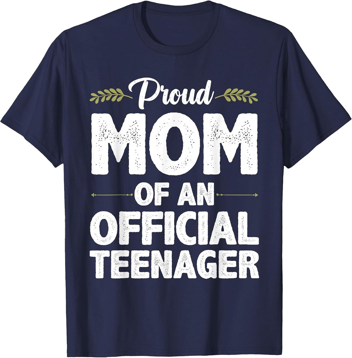 Official Teenager for Proud Mom Mother 13 Year Old B-Day T-Shirt - Navy Blue