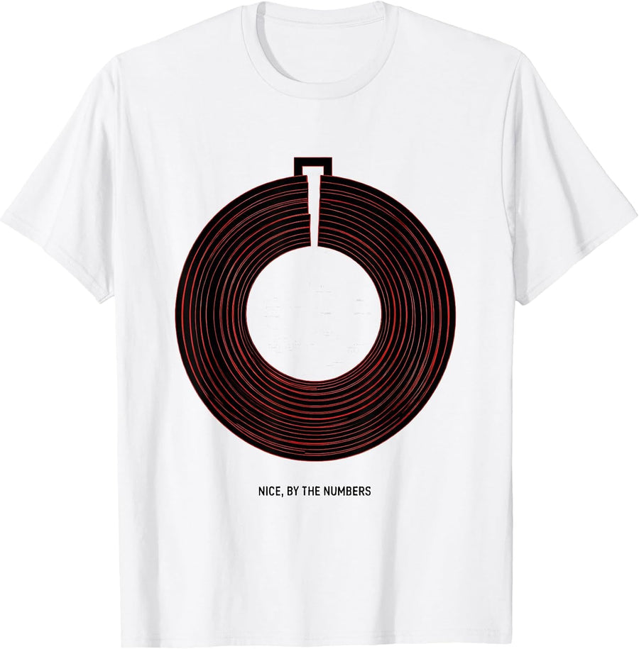 Men's Nice By The Numbers Geometric Gym Bodybuilder Christmas T-Shirt - White