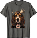 Barely Magical Funny Basset Hound Unicorn Novelty Humor T-Shirt - Asphalt Grey
