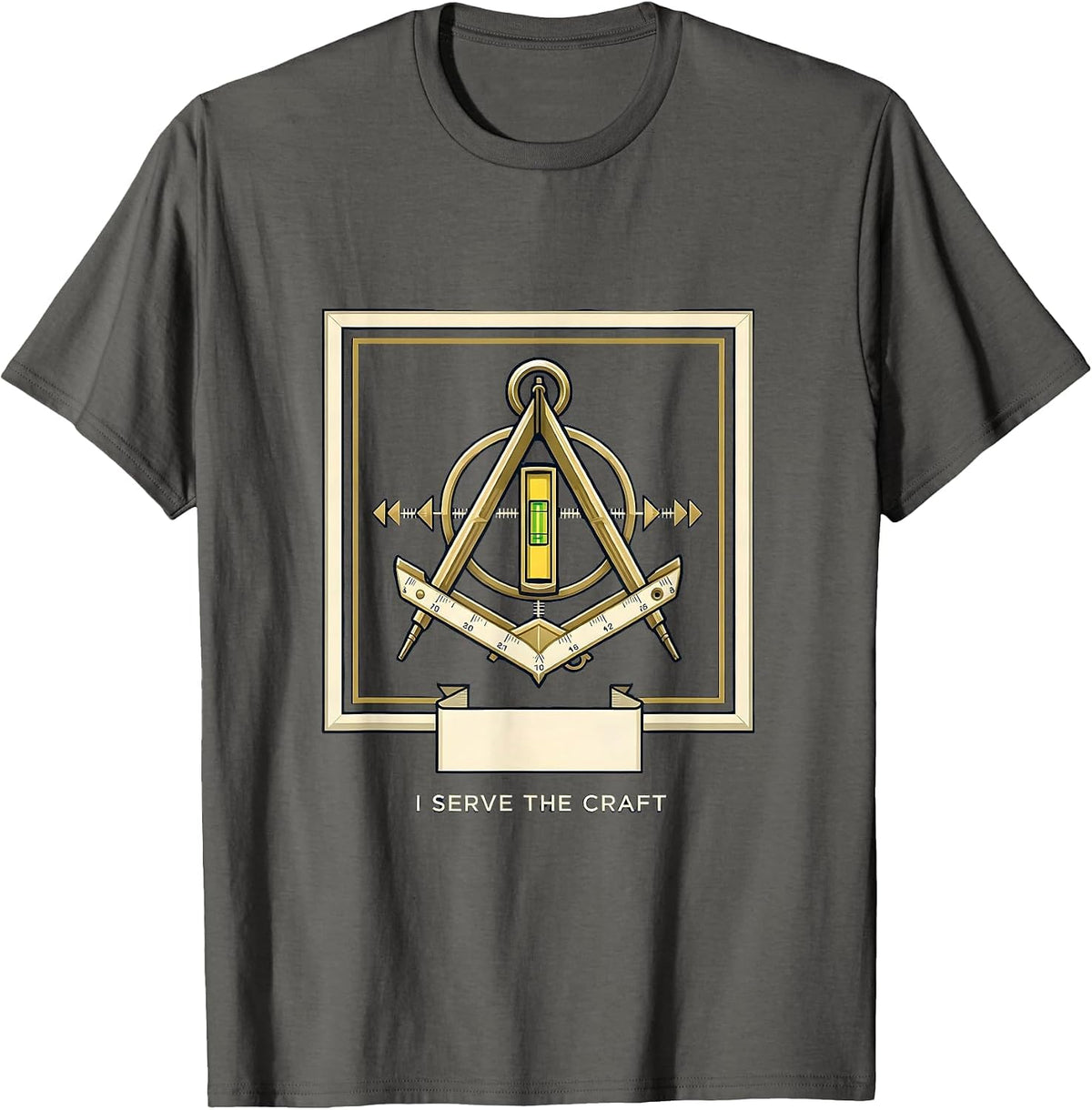 I Serve The Craft Freemason Masonic Brotherhood Pride T-Shirt - Asphalt Grey