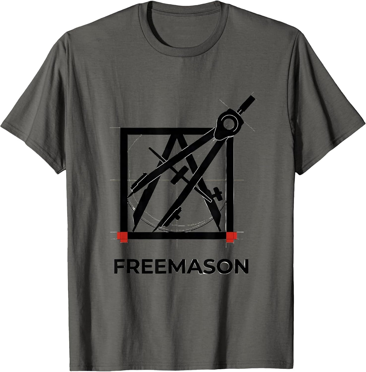 Men's Freemason Swiss International Fraternal Pride Masonic T-Shirt - Asphalt Grey