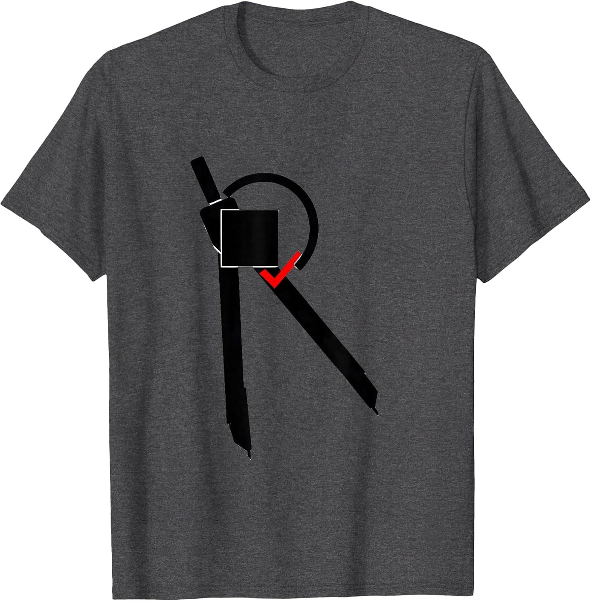 Men's Square and Compass Freemason Fraternal Pride T-Shirt - Dark Heather Grey