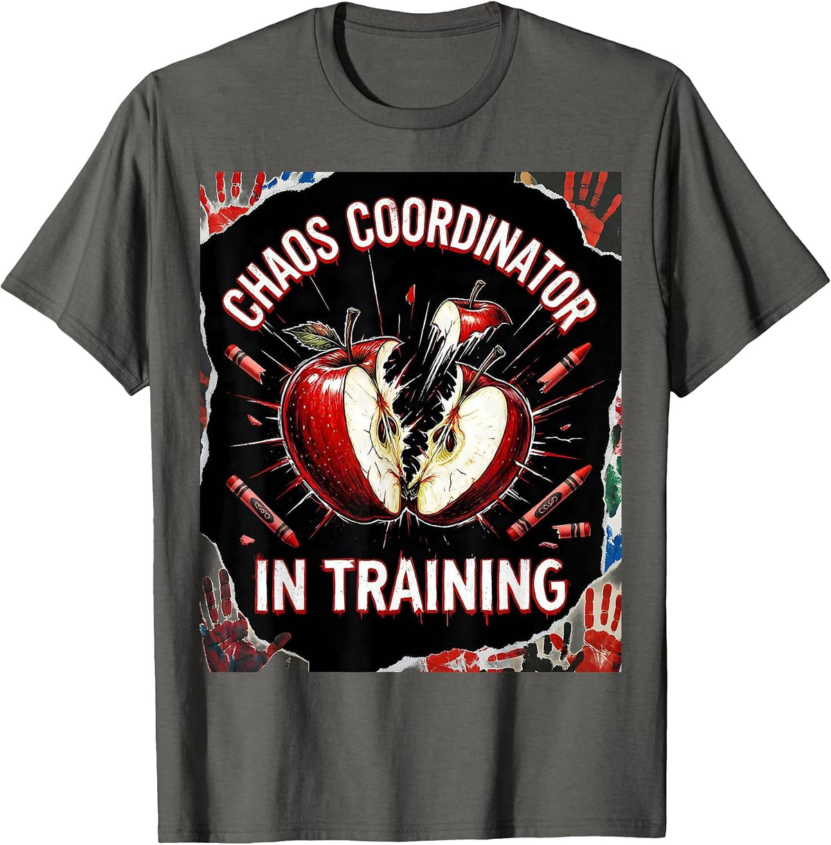 Men's Chaos Coordinator In Training PreK Teacher Design T-Shirt - Asphalt Grey