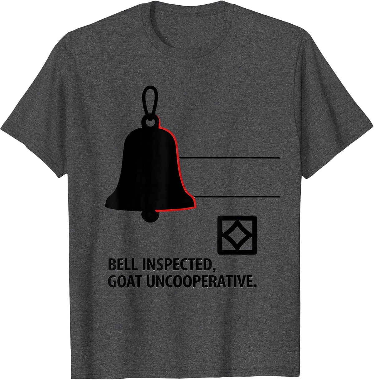 Men's Bell Inspected Goat Uncooperative Freemason Square T-Shirt - Dark Heather Grey
