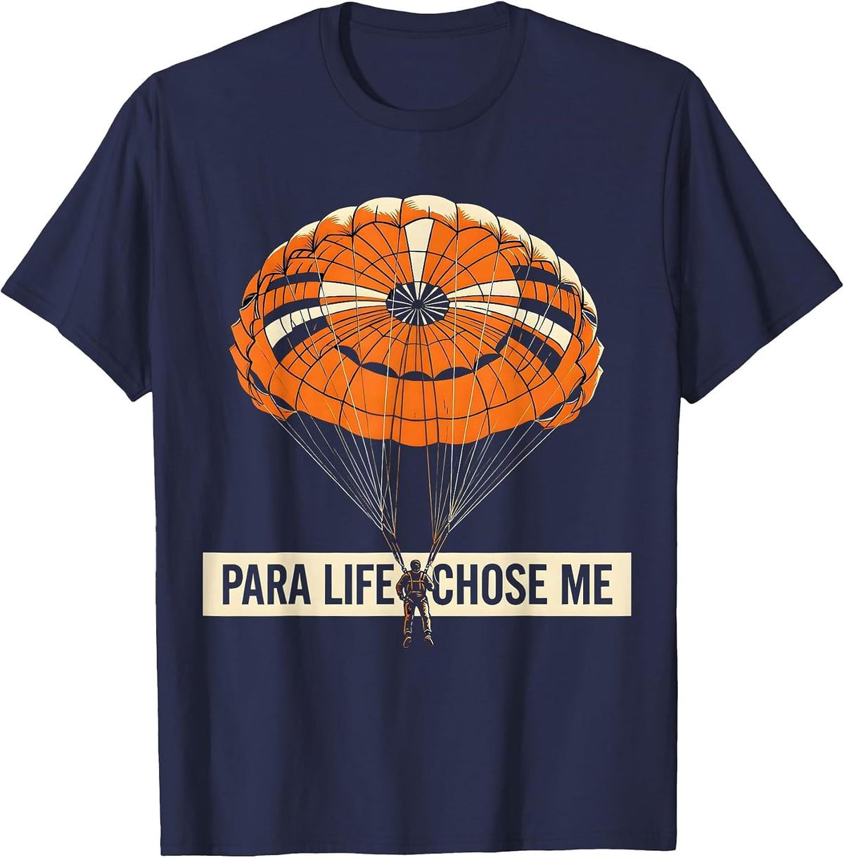 Men's Para Life Chose Me Proud Para Educator Design T-Shirt - Navy Blue