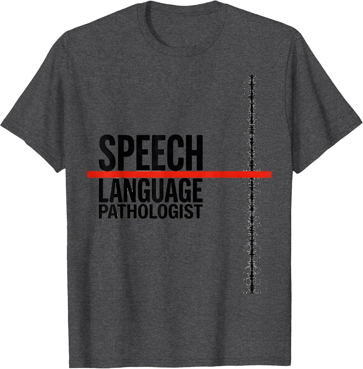 Men's Speech Language Pathologist Retro Floral SLP Professional T-Shirt - Dark Heather Grey