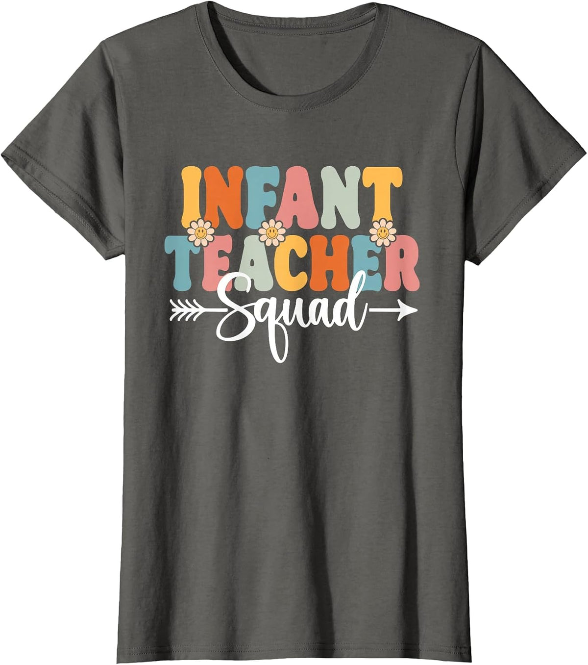 Infant Teacher Squad Back to School Teachers Students T-Shirt - Asphalt Grey