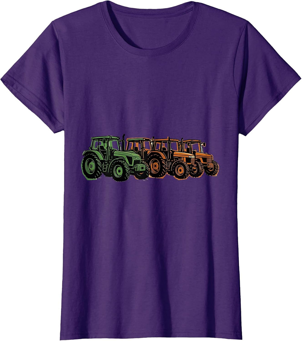 Women's Toddler Boy Tractor Lover Birthday Party Gift T-Shirt - Purple