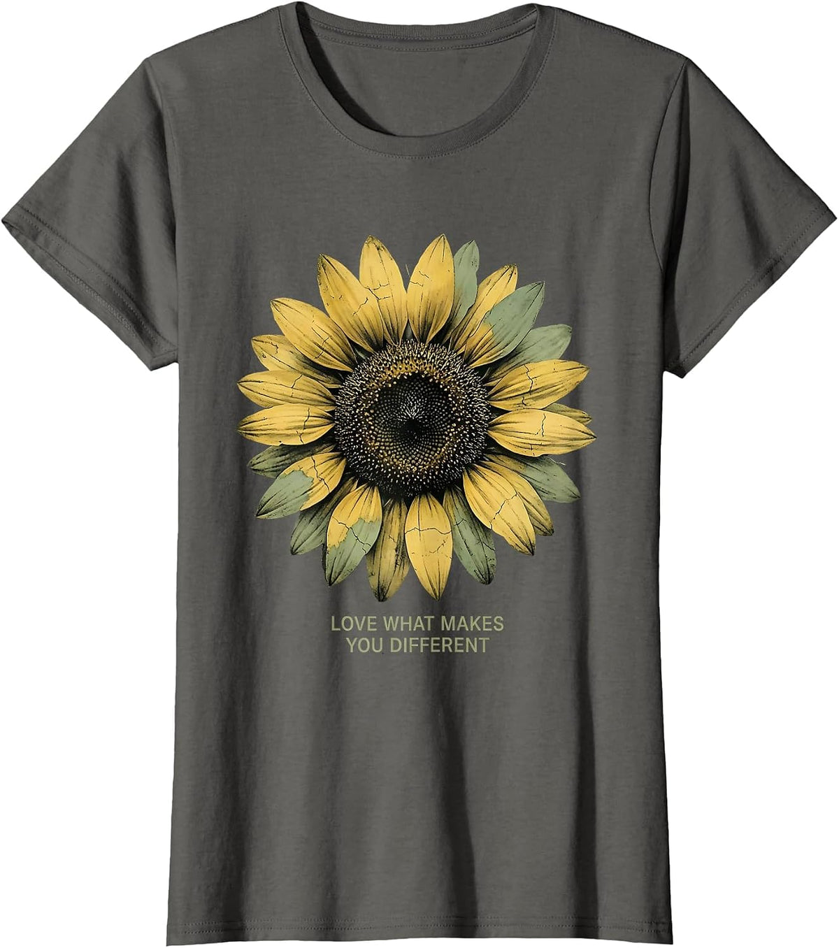 Women's Love What Makes You Different Sped Teacher T-Shirt - Asphalt Grey
